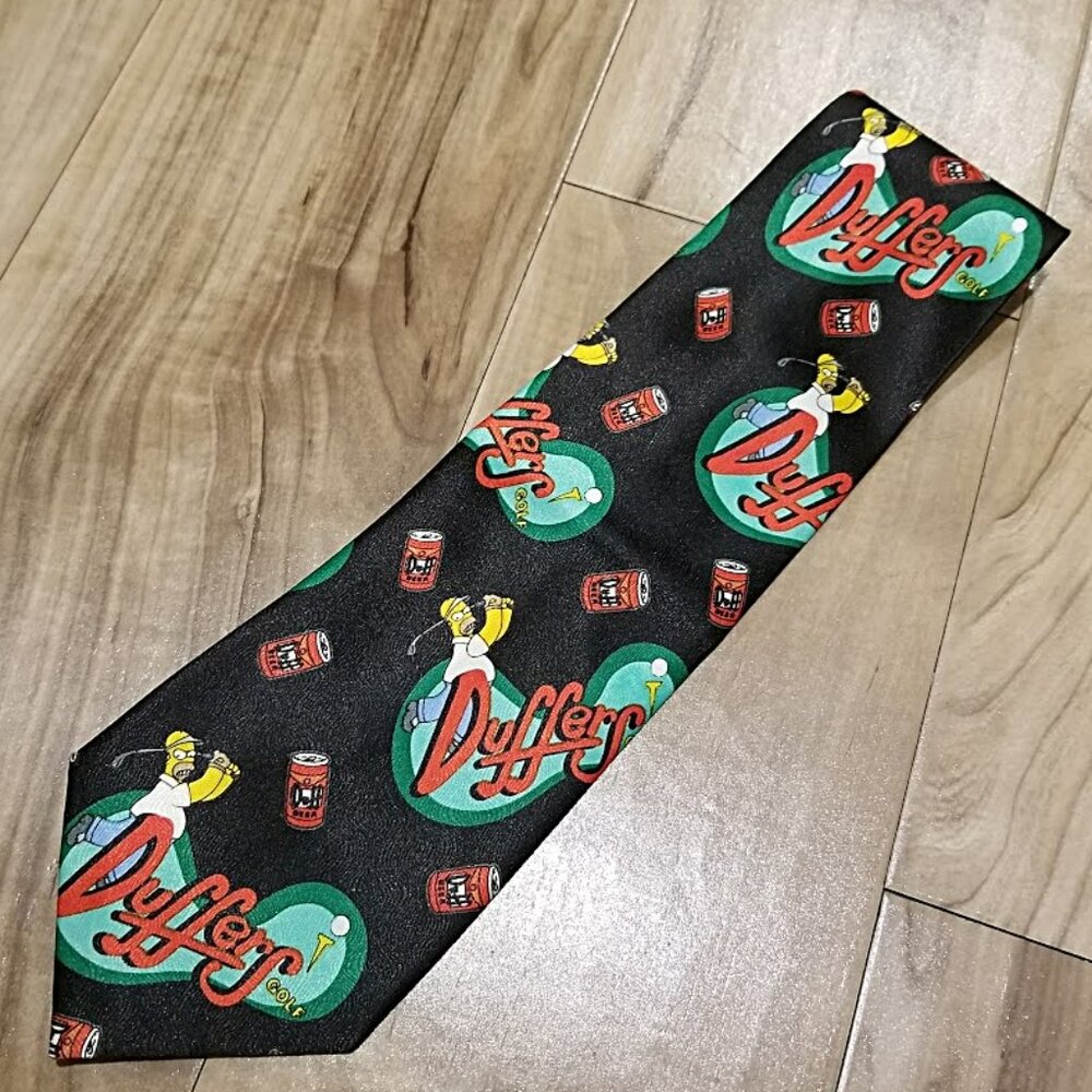 VTG 2000 The Simpsons Homer Golf Duff Beer Neck Tie NOS Necktie